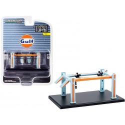 Greenlight Elevador Taller Gulf Four Post Lift 1/64