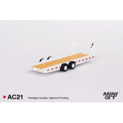 Mini GT Car Hauler Trailer White