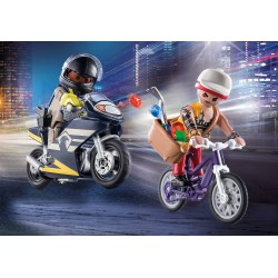 Playmobil Moto de las Fuerzas Especiales con Ladron