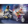 Playmobil Moto de las Fuerzas Especiales con Ladron