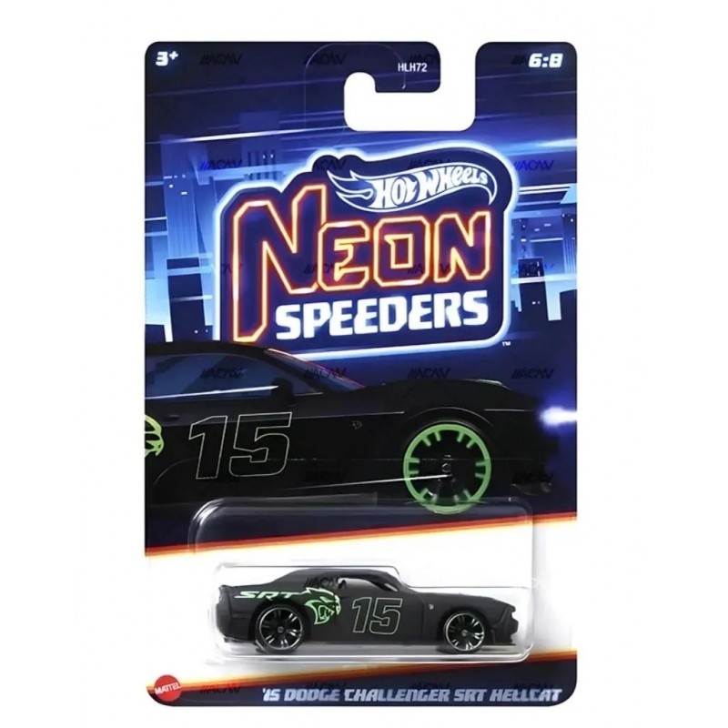 Hot Wheels '15 Dodge Challenger SRT Hellcat Neon Speeders