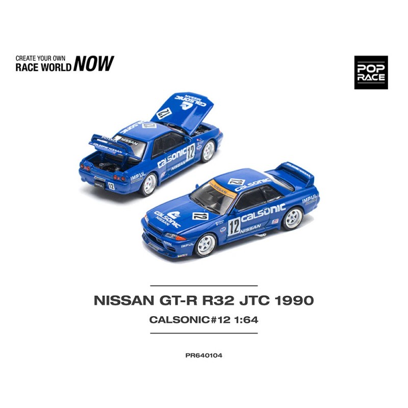 Pop Race Nissan Skyline GT-R R32 JTC 1990 Calsonic - Playmaniac