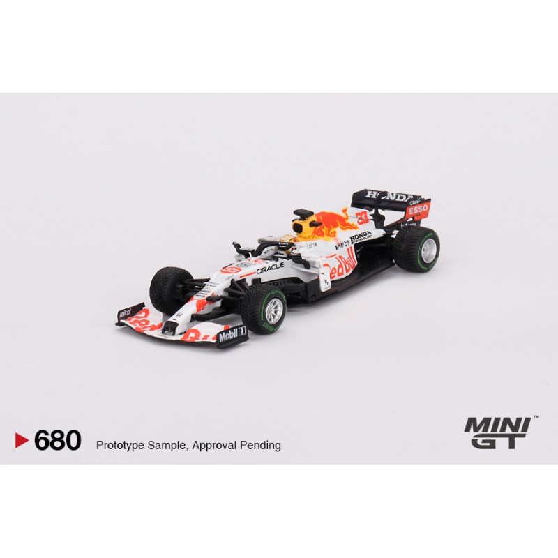 Mini GT Red Bull RB16B 33 Max Verstappen 2021 Turkish Grand Prix 2nd Place