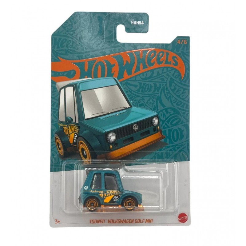 Hot Wheels Tooned Volkswagen Golf Mk1 Pearl & Chrome