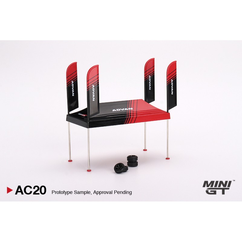 Mini GT Paddock Service Tent Set - ADVAN