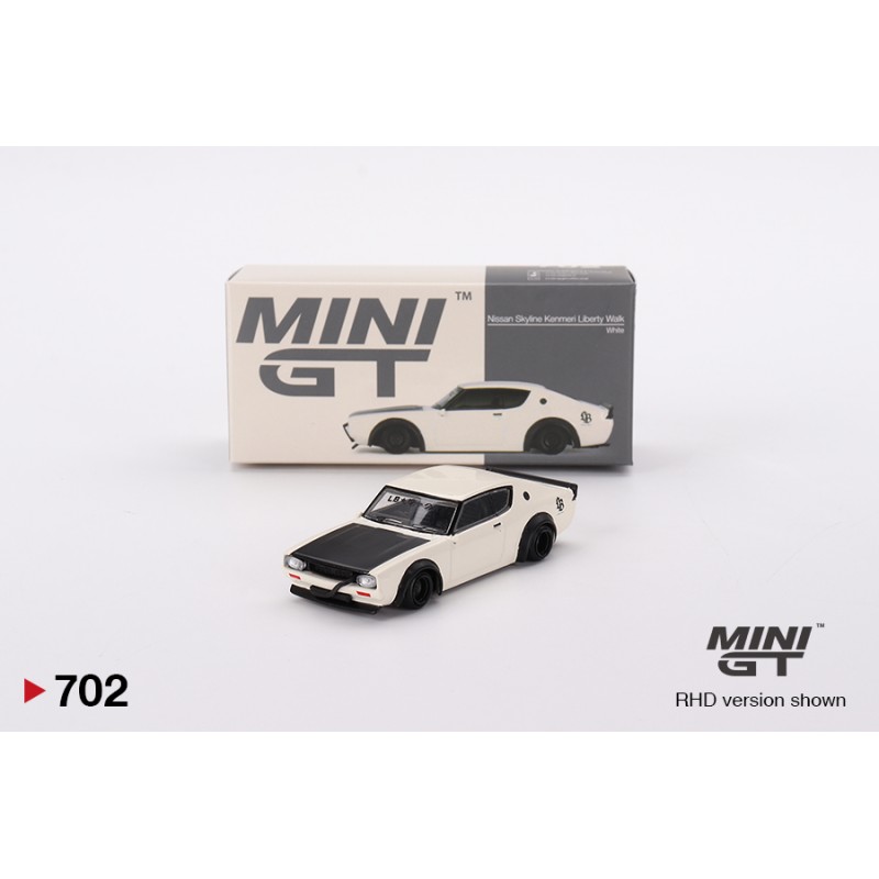 Mini GT Nissan Skyline Kenmeri Liberty Walk White - Playmaniac