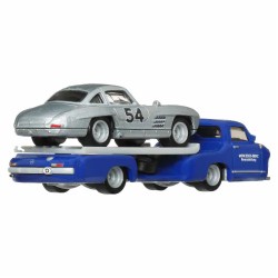 Hot Wheels Team Transport Mercedes-Benz 300 SL & '55 Mercedes Blaues Wunder