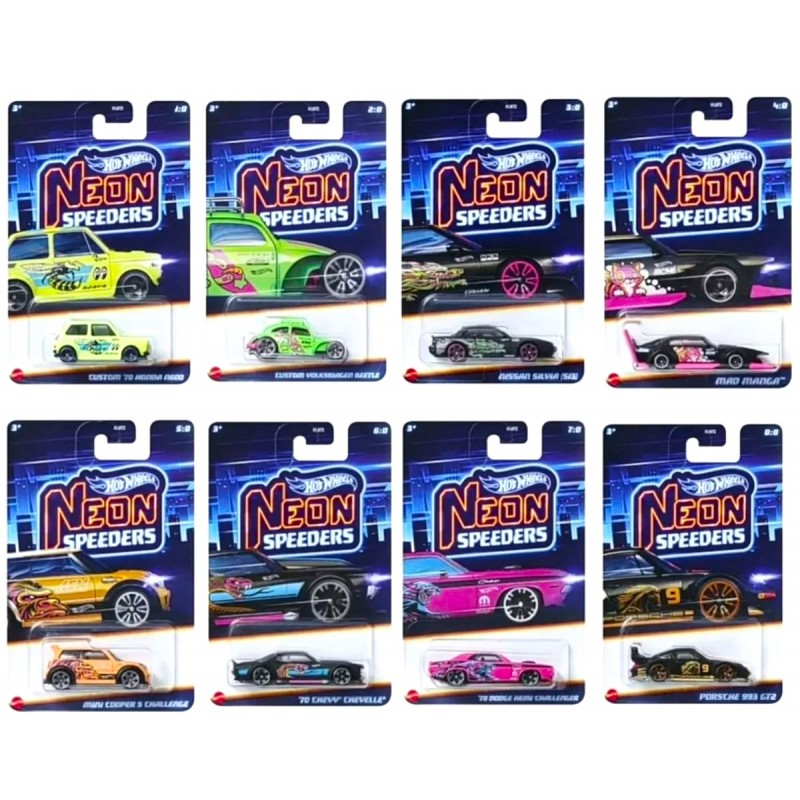 Hot Wheels Neon Speeders Set Mix 1 2025