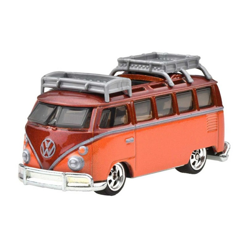 Welly Volkswagen T1 Orange with Flowers Samba Bully Bus 1950-1967 1/24 Metal Model Car Die Cast New in Box