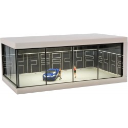 Parking Lot Model with Lights Car Garage Showroom Scene 1/64