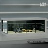 Parking Lot Model with Lights Car Garage Showroom Scene 1/64