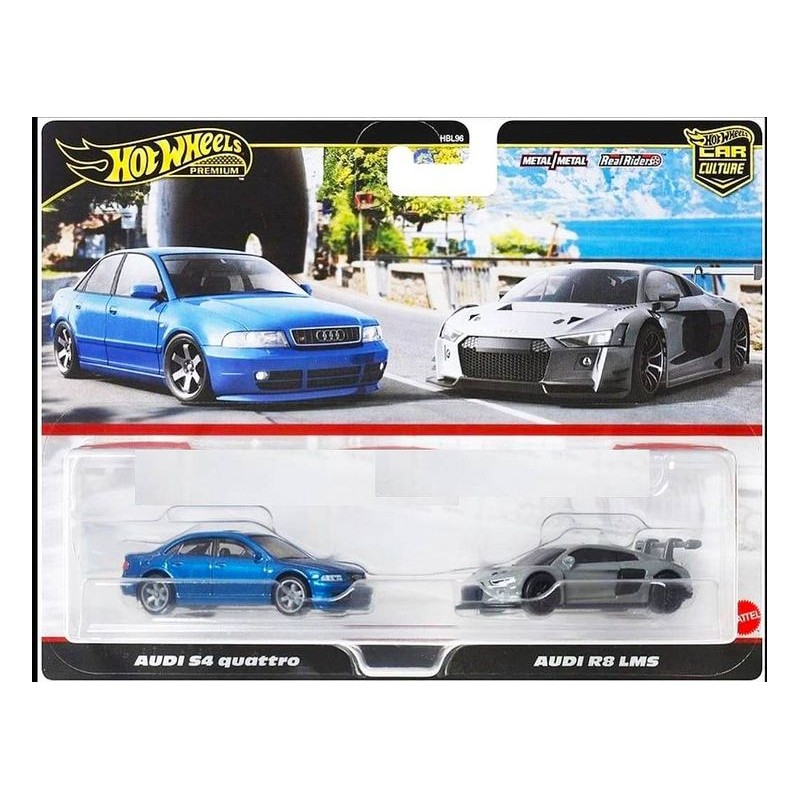 Hot Wheels Premium 2 Pack Audi S4 Quattro & Audi R8 LMS
