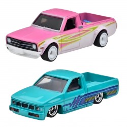 Hot Wheels Premium 2 Pack 1975 Datsun Sunny Truck & Custom 93 Nissan Hardbody
