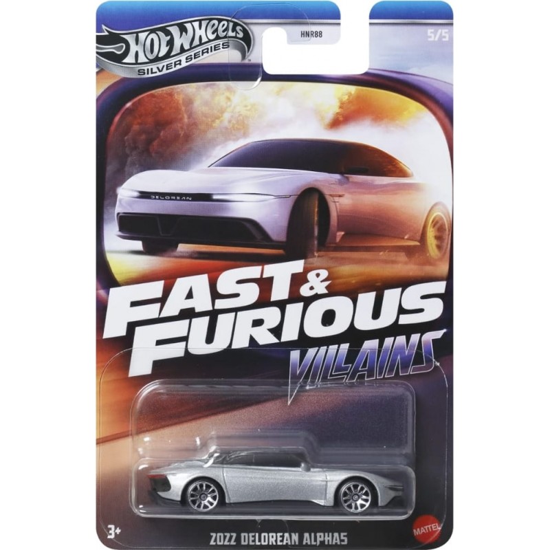 Hot Wheels 2022 Delorean Alpha5 Fast and Furious Villains