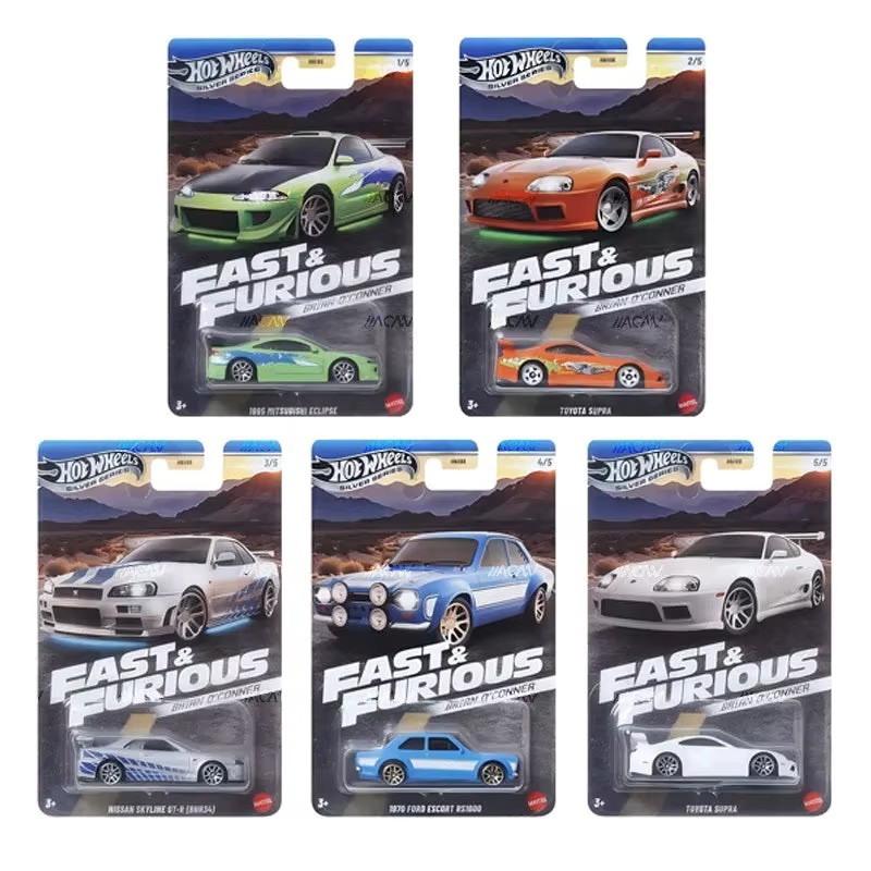 Hot Wheels Fast and Furious Brian O'Conner Set x5