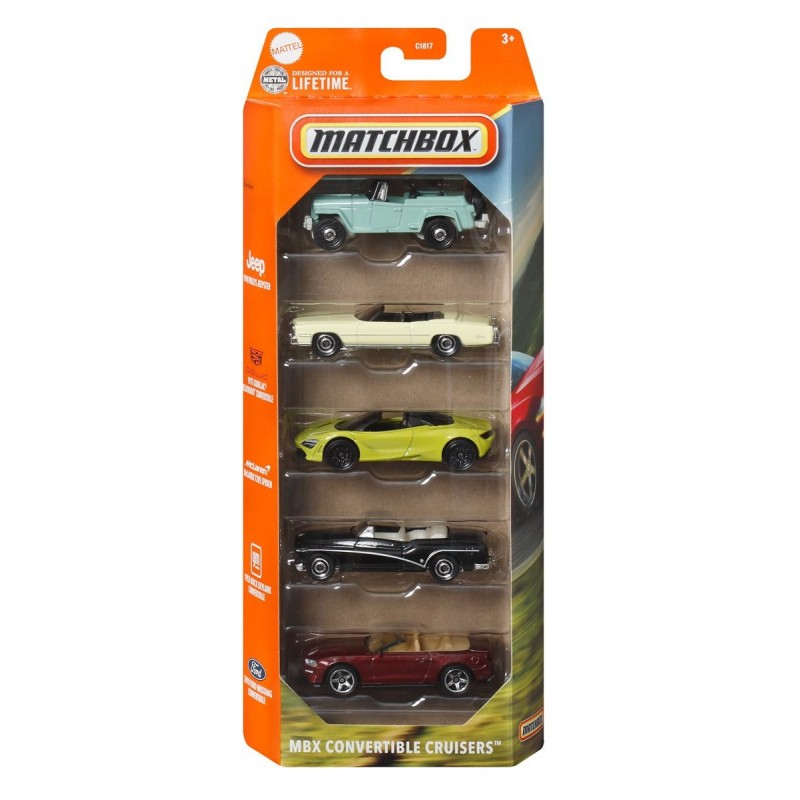 Matchbox MBX Convertible Cruisers Pack-5