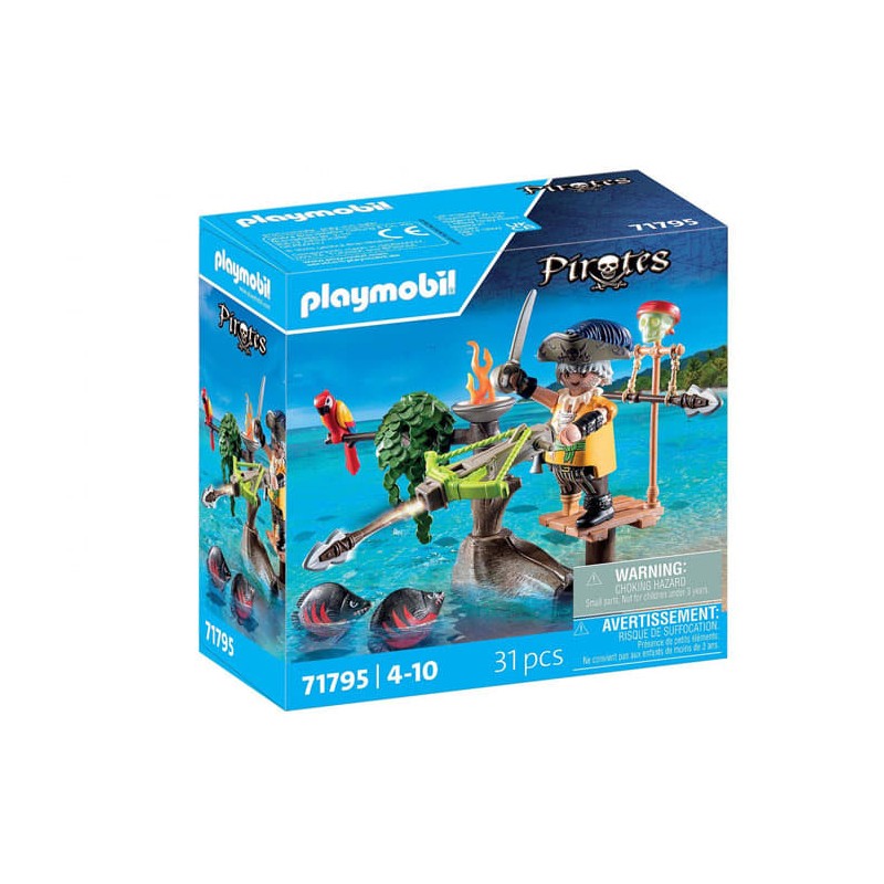 Playmobil Pirata con Ballesta y Pirañas