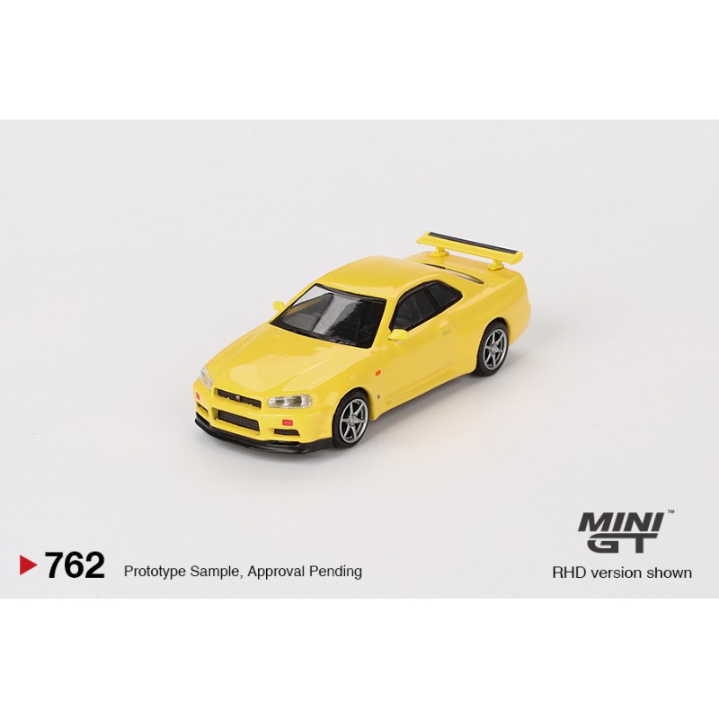 Mini GT Nissan Skyline GT-R (R34) V-Spec Lightning Yellow