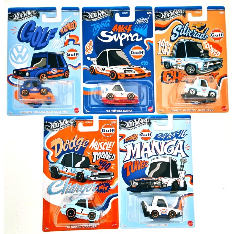 Hot Wheels Set x5 Tooned Gulf