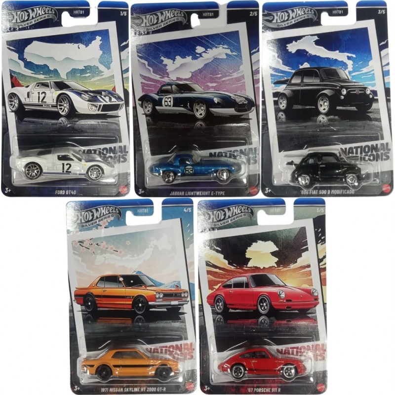 Hot Wheels Set x5 National Icons