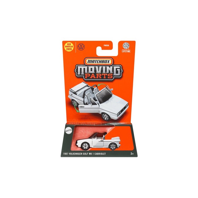 Matchbox Moving 1987 Volkswagen Golf Mk1 Cabriolet
