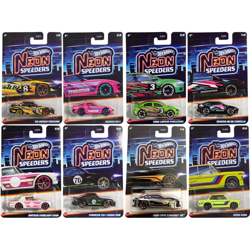 Hot Wheels Neon Speeders Set Mix 2 2025