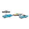 Greenlight 1969 Plymouth GTX & 1967 Dodge D-200 & Flatbed Trailer