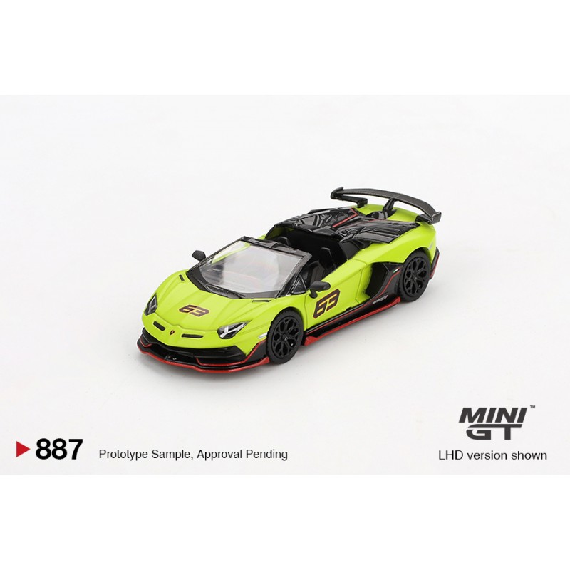 Mini GT Lamborghini Aventador SVJ 63 Roadster Verde Shock