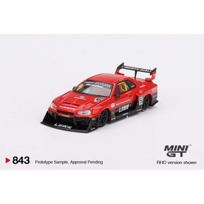 Mini GT Nissan LB-ER34 Super Silhouette SKYLINE Red/Black