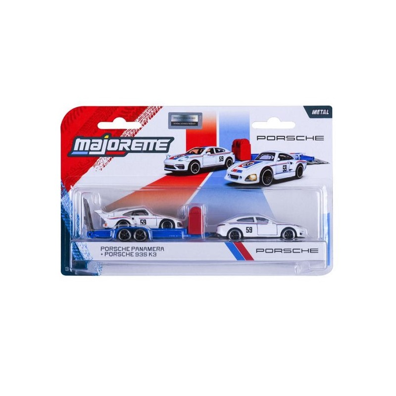 Majorette Race Trailer Porsche Panamera & Porsche 935