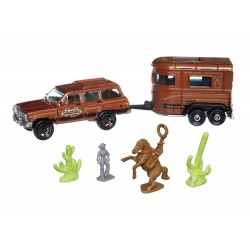 Matchbox Hitch & Haul 1988 Jeep Wagoneer/MBX Travel Trailer MBX Rodeo