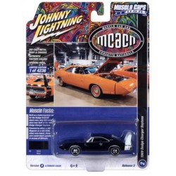 Johnny Lightning 1969 Dodge Charger Daytona - Gloss Black with White Rear Stripe