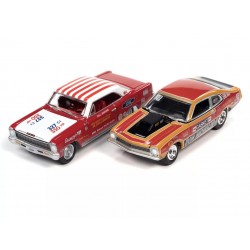Johnny Lightning 2-Pack Special Legends of the Quarter Mille 1970 Ford Maverick & 1966 Chevy Nova