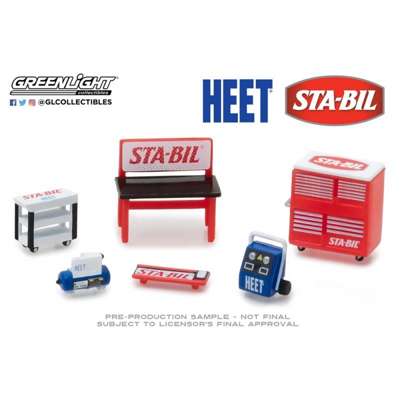 Greenlight Muscle Shop Tools Sta-Bil & Heet 1/64 Set