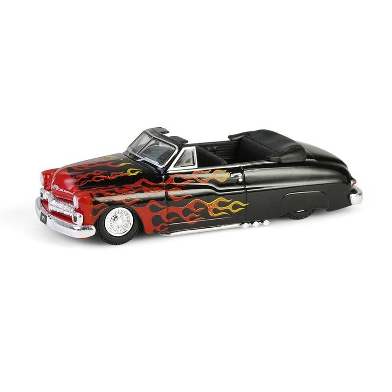 Greenlight 1950 Mercury Eight Convertible Lowrider Black with Flames "Menacing Monica" "Garbage Pail Kids"