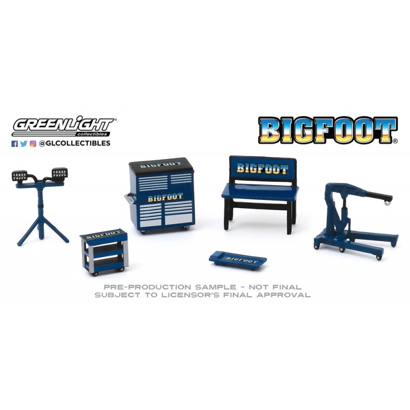 Greenlight Bigfoot Monster Truck Shop Tools Set