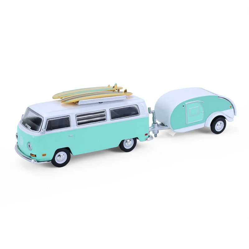 Greenlight 1971 Volkswagen Type 2 with Surfboards and Teardrop Trailer