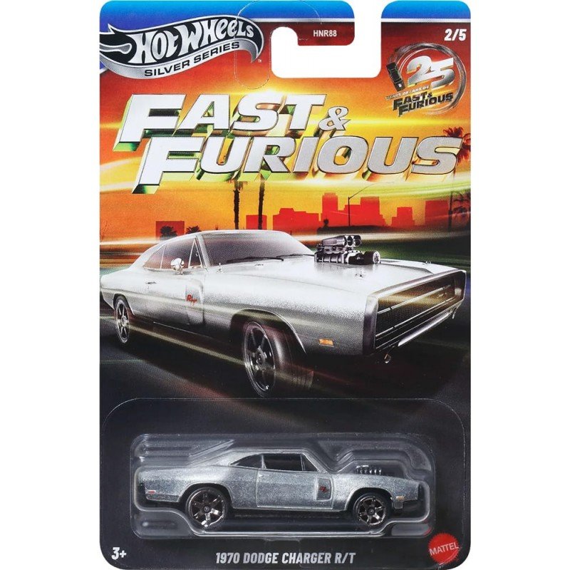 Hot Wheels 1970 Dodge Charger R/T Silver Anniversary