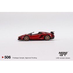 Mini GT Lamborghini Aventador SVJ Roadster Rosso Efesto