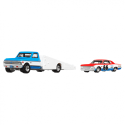 Hot Wheels Team Transport '66 Chevelle & '73 Chevy Ramp Truck 64