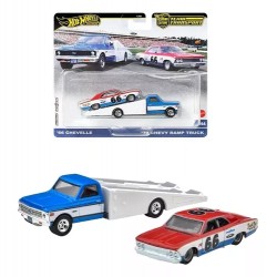 Hot Wheels Team Transport '66 Chevelle & '73 Chevy Ramp Truck 64