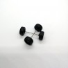 Ruedas Goma Diecast 1/64 Black 2P